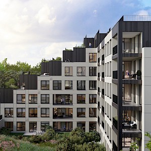 Eaglestone Belgium lance la commercialisation de Twin Falls, un exemple de reconversion immobilière dans un environnement en plein essor